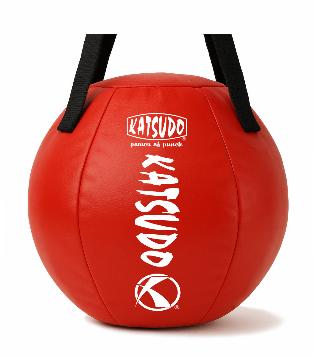 Katsudo boxovacia guľa s popruhom Leodor, červená