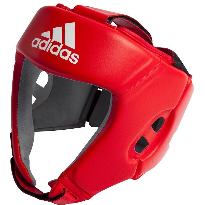 Adidas Leather Boxing Headguard AIBA 1, Red