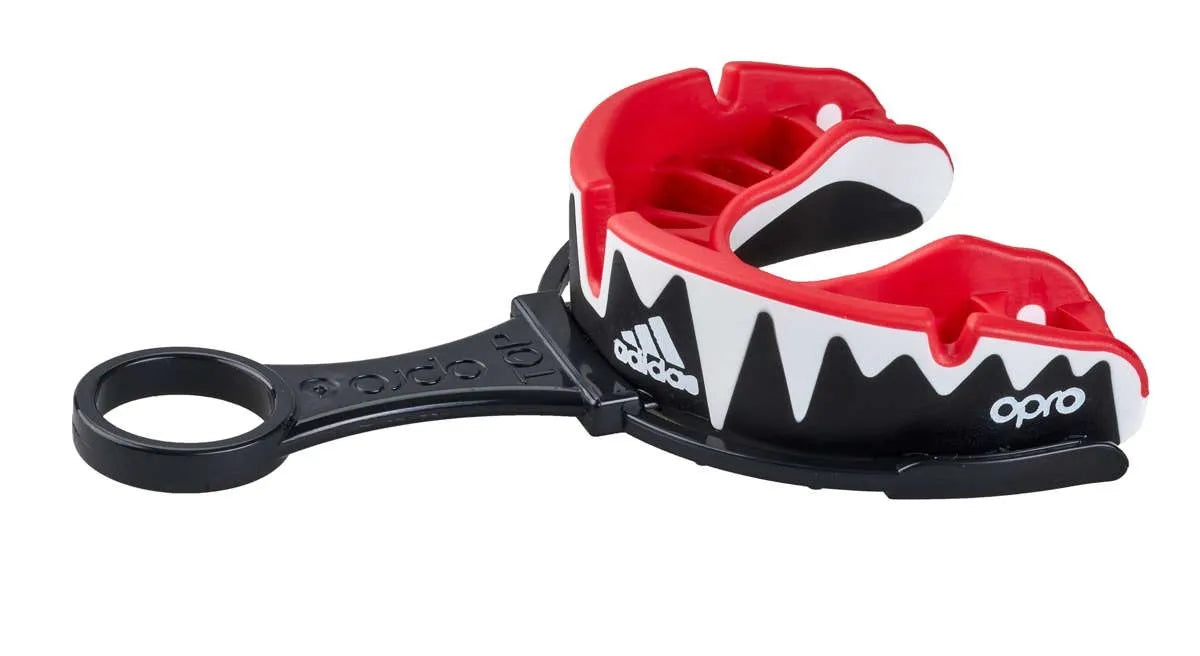 Adidas Mouthguard Opro Platinum, Red-Black-White
