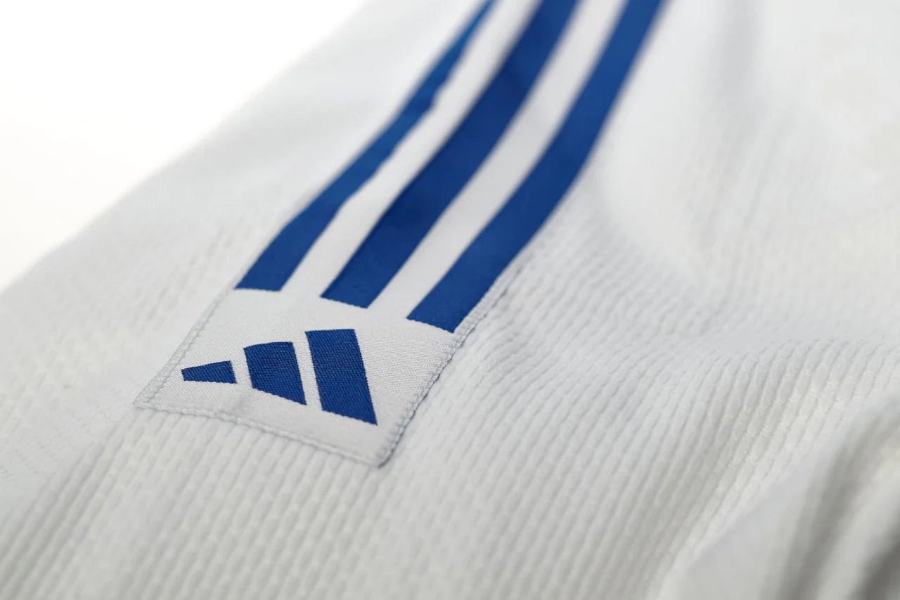 Adidas JU κιμονό με μαύρες ρίγες Club 350g, λευκό