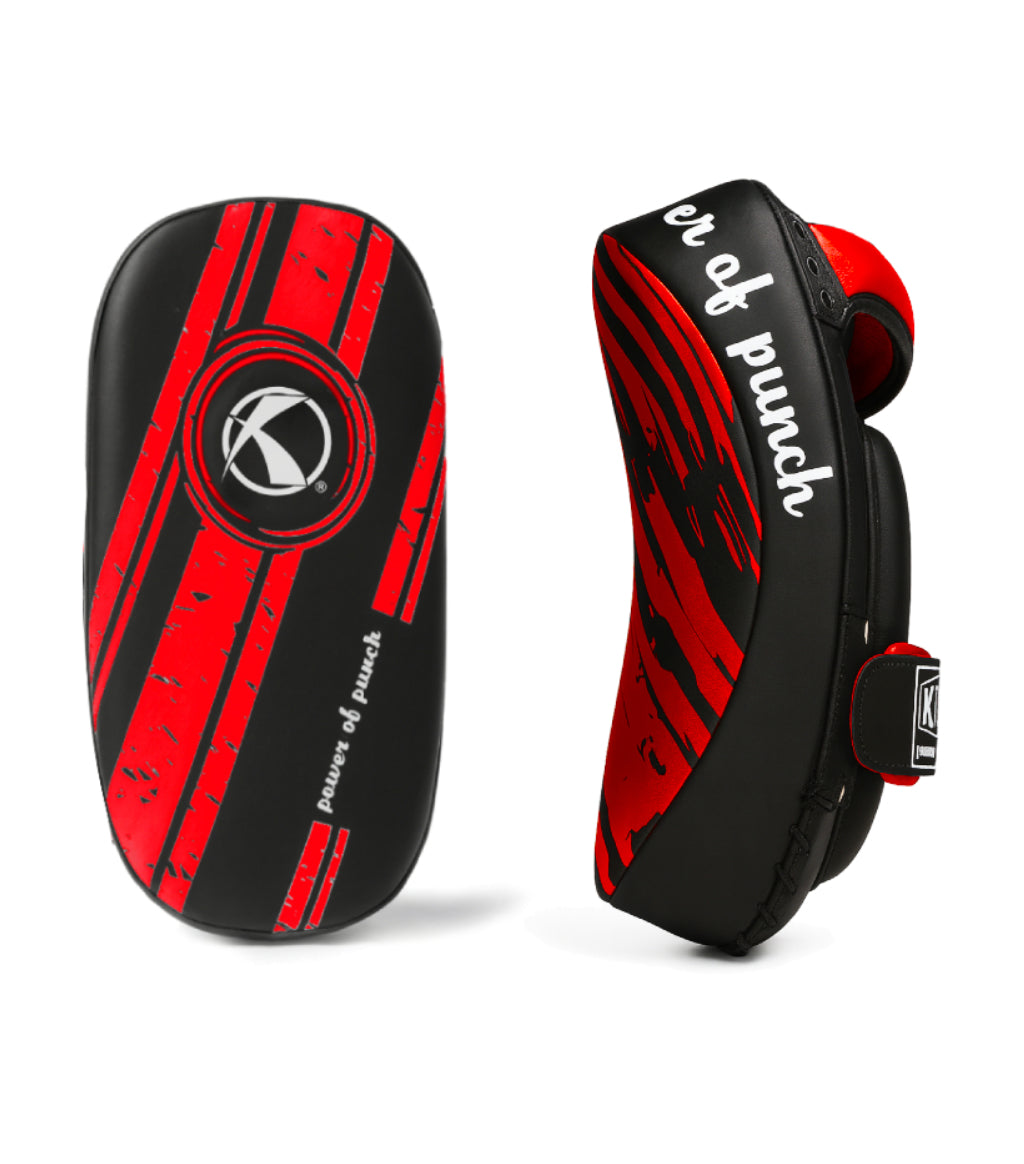 Katsudo Leather Arm Makiwara Curve 2pcs, Red-Black