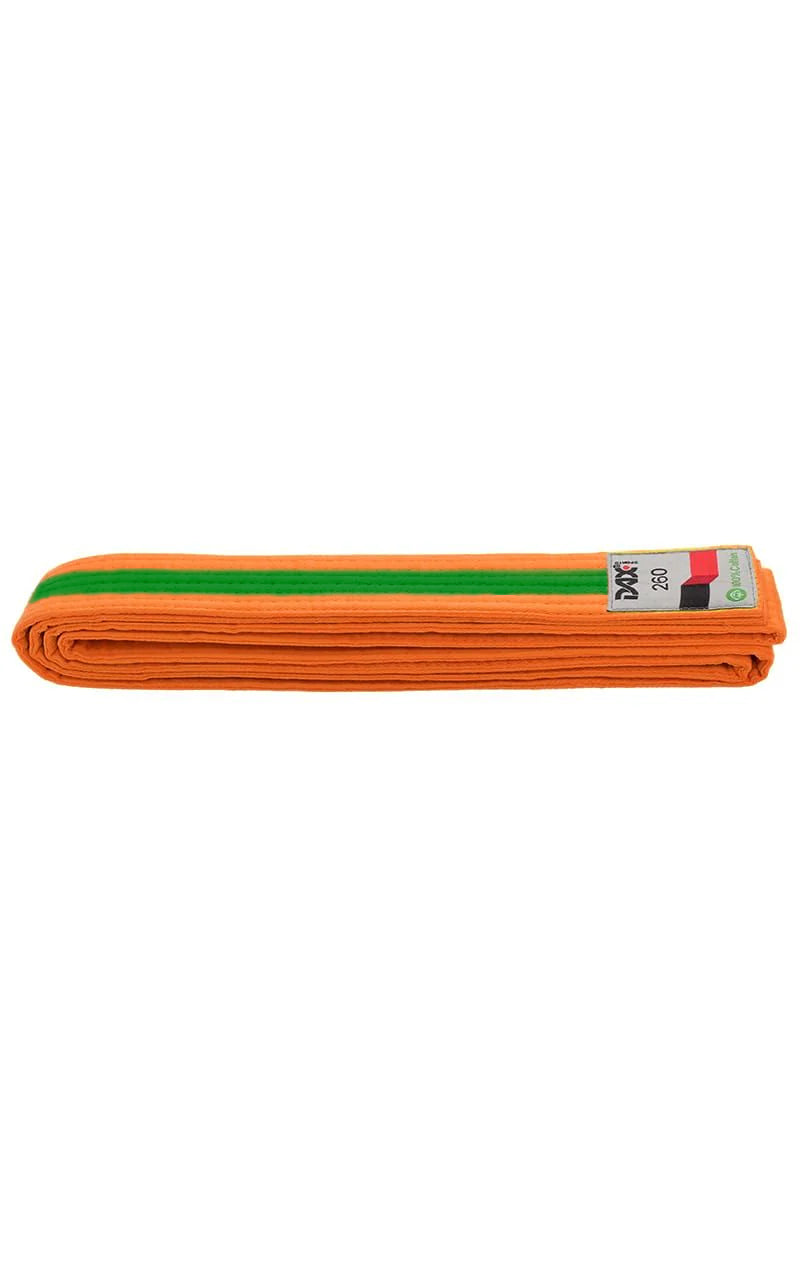 DAX, obi belt, orange-green