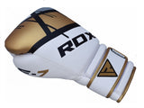 RDX F7 Boxing Gloves, White-Gold