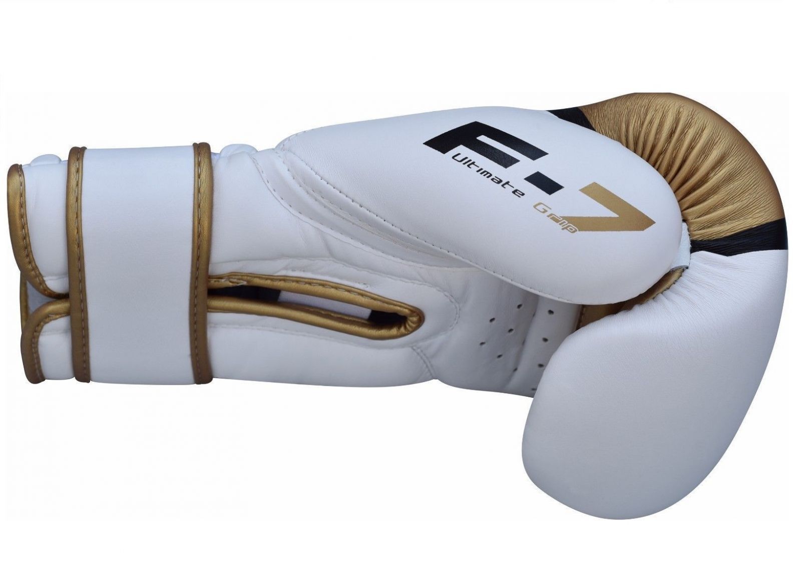 RDX F7 Boxing Gloves, White-Gold