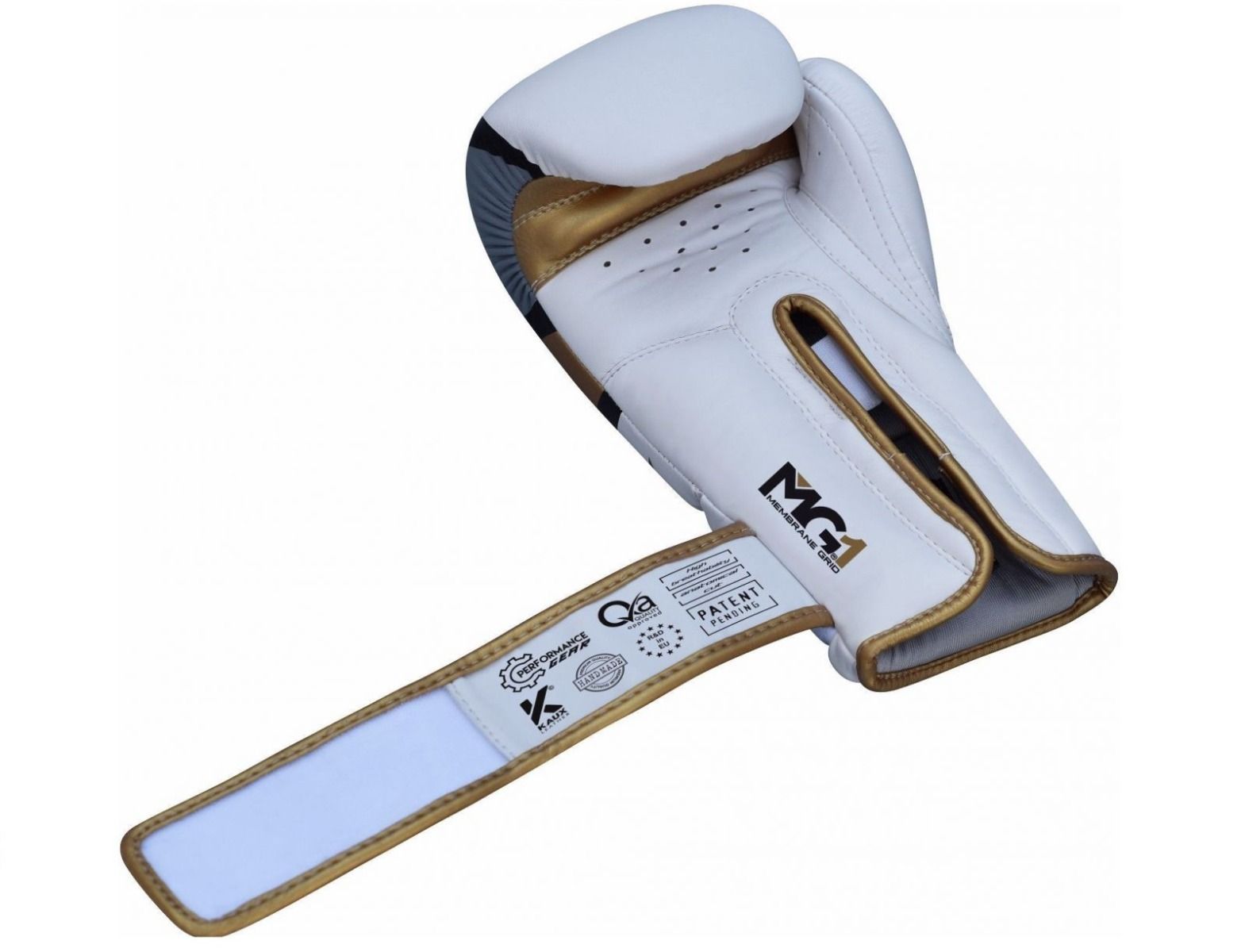 RDX F7 Boxing Gloves, White-Gold