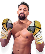 RDX F7 Boxing Gloves, White-Gold