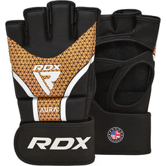RDX Grappling Gloves Aura plus T-17, Black-Gold