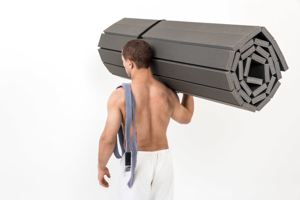 Zebra Exercise Mat Home Roll Out, Black
